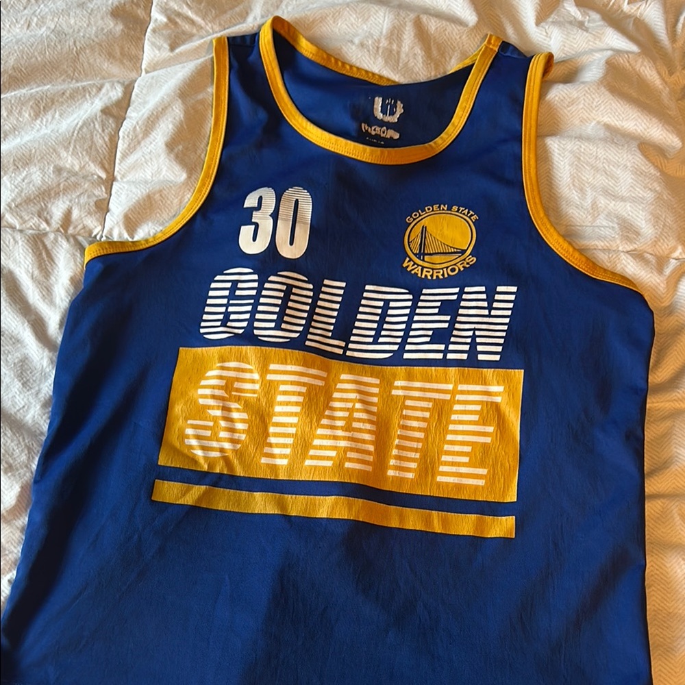 Golden State Warriors Blue and Yellow Jersey